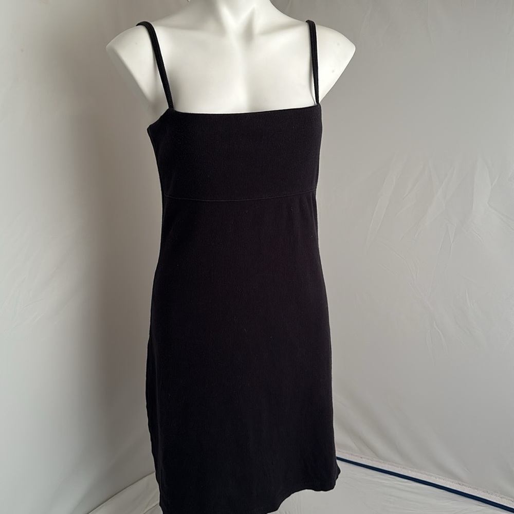 Victoria’s Secret Moda International vintage Y2K black ribbed shelf bra dress